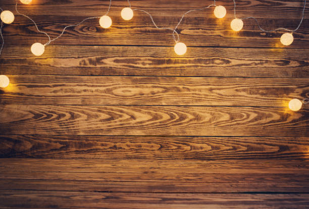 istock Old wooden planks with christmas decoration 868507518