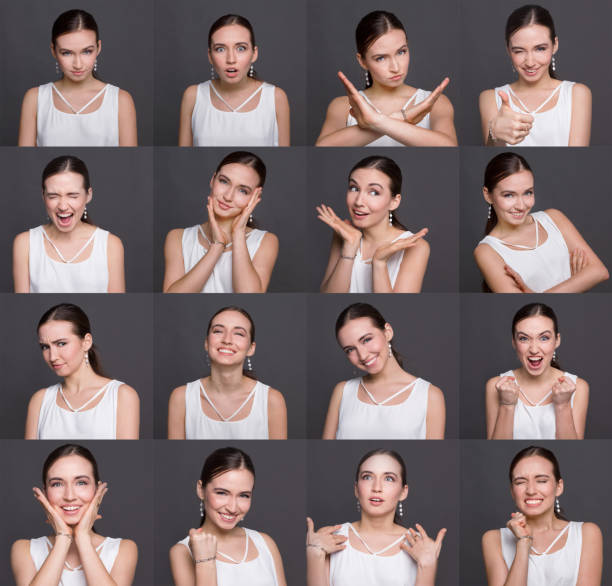 istock Emotions set of young woman at studio background 868515980
