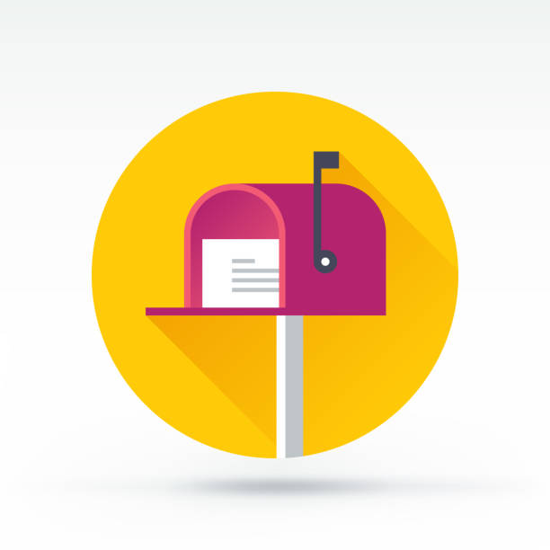 Newsletter Icon Mailbox flat vector icon. mailbox stock illustrations