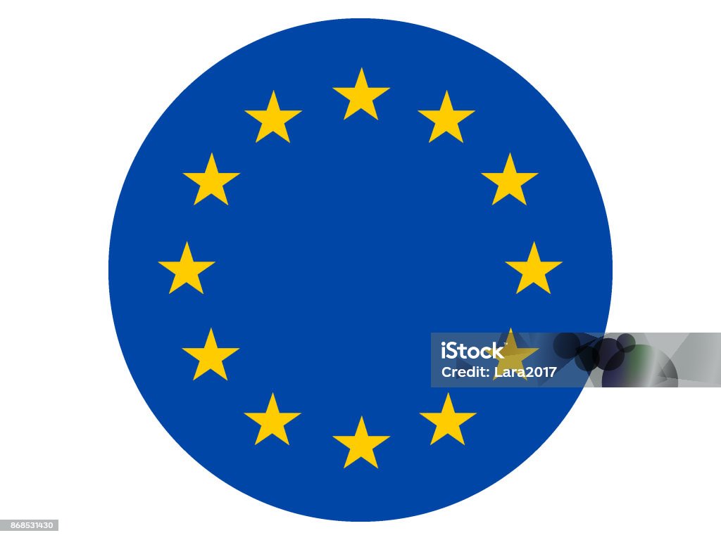 Bandera de la Unión Europea.   - arte vectorial de Unión Europea libre de derechos