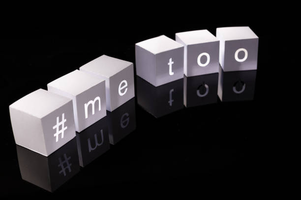 istock falling high lighted paper cubes with the letter - #me too 868532980