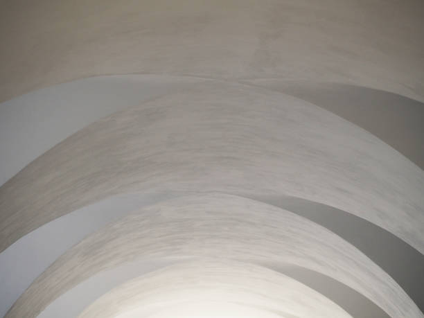istock Classical architecture, arched vault ceiling, shades of white, light and shadow 868532982