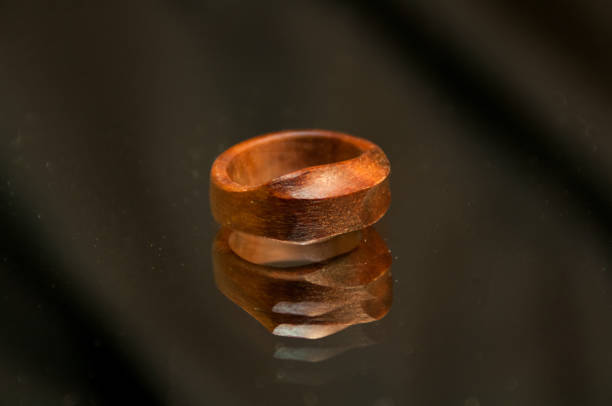 istock Wooden rings jewel hand made 868536294
