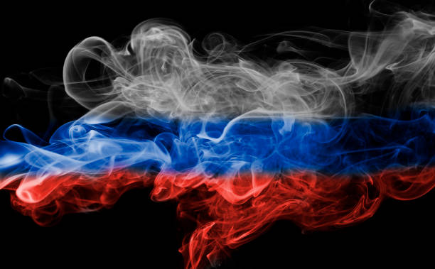 istock Russia flag smoke 868547768
