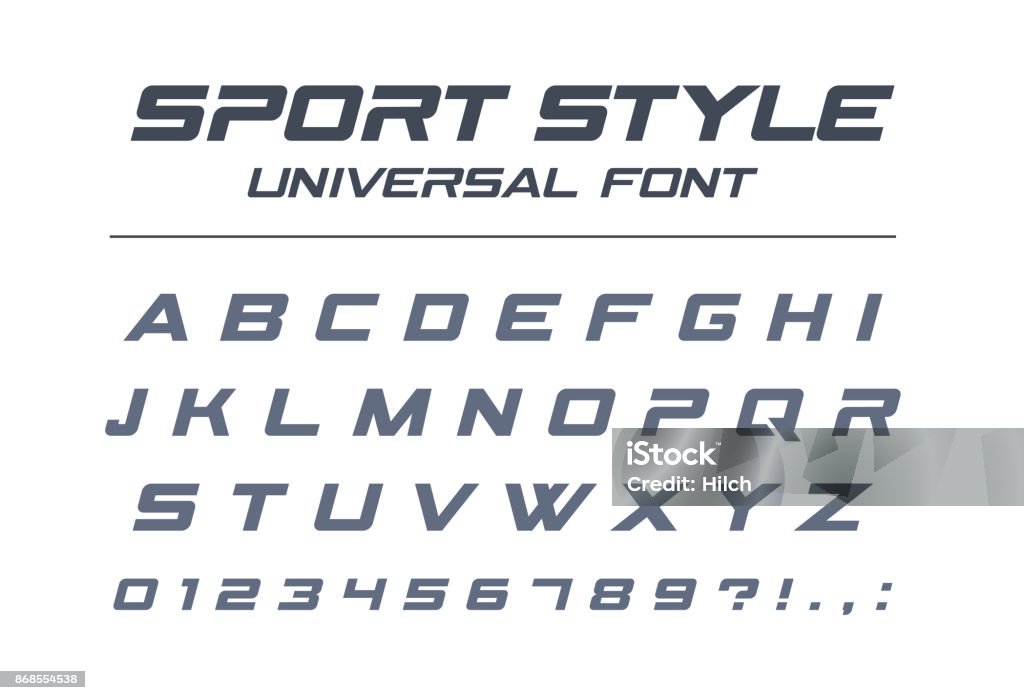 Sport style universal font. Fast speed, futuristic, technology, future alphabet. Sport style universal font. Fast speed, futuristic, technology, future alphabet. Letters and numbers for military, industrial, electric car racing logo design. Modern minimalistic vector typeface Typescript stock vector