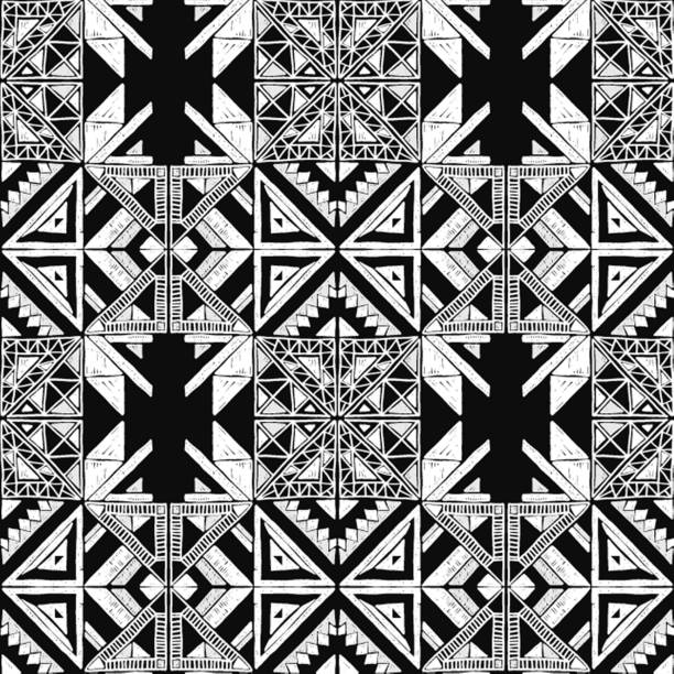 istock Seamless African pattern. Ethnic ornament on the carpet. Aztec style. Figure tribal embroidery. Indian, Mexican, folk pattern. 868558288