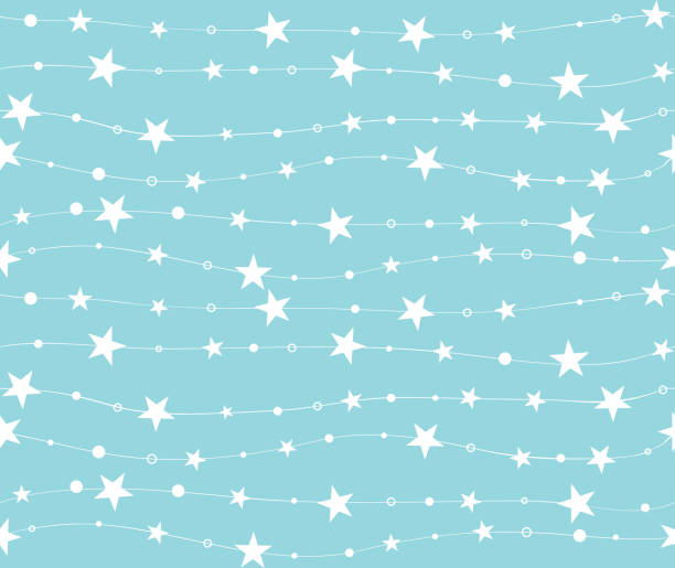ilustrações de stock, clip art, desenhos animados e ícones de seamless pattern with stars and dots. holiday background for wallpaper, wrapper - gifts background