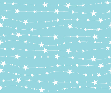 Seamless pattern with stars and dots. Holiday background for wallpaper, wrapper