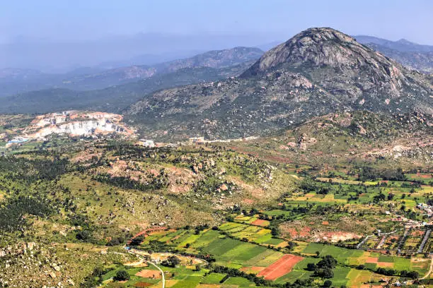 The view from the top of Nandi Hills, near Bangalore, Karnataka, India.