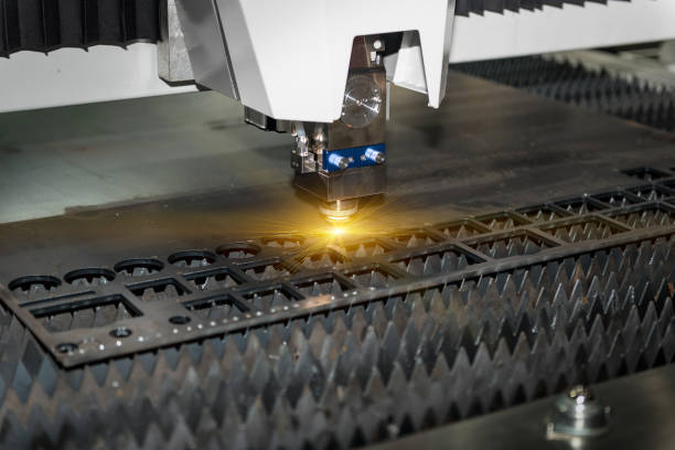 High precision CNC laser stock photo