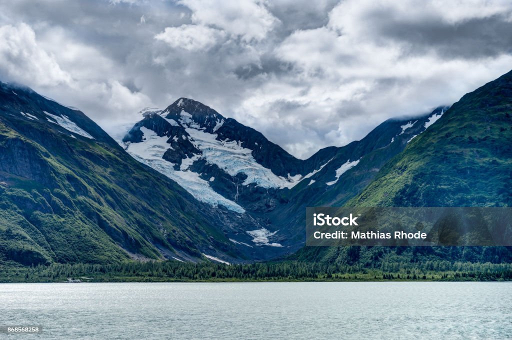 Whittier Glacier view in Alaska United States of America Photo taken in Alaska, United States of America. Alaska - US State Stock Photo