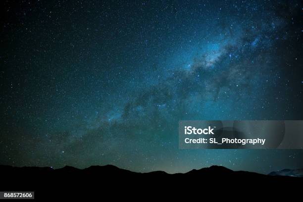 Via Lattea - Fotografie stock e altre immagini di Notte - Notte, Deserto, Stella