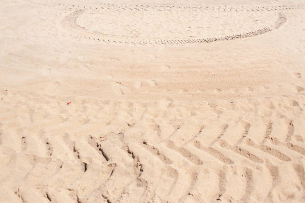 istock Beach Sand in summer day  with copy space. Sandy Beach Textured  Background.