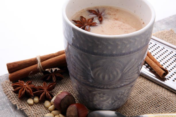 istock Masala tea in ceramic cup with winter spices 868596828