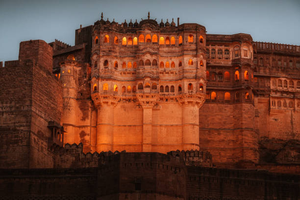 istock Mehrangarh Fort at dusk, Jodhpur, India 868604656
