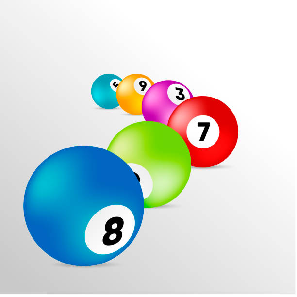 illustrazioni stock, clip art, cartoni animati e icone di tendenza di bingo lottery ball numeri sfondo. palle da gioco della lotteria. vincitore del lotto. - kenora