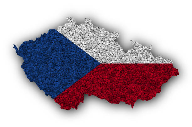 istock Textured map of Czech Republic in nice colors 868615386