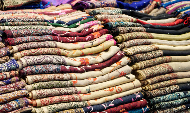 istock Textiles and Clothing at the bazaar. 868630218