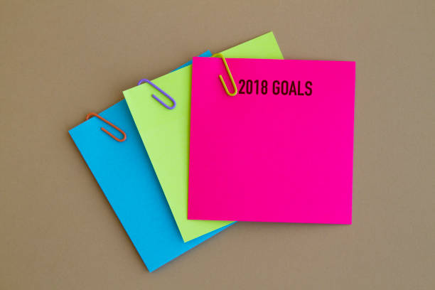 istock 2018 GOALS message written on colorful sticky notes. 868635298