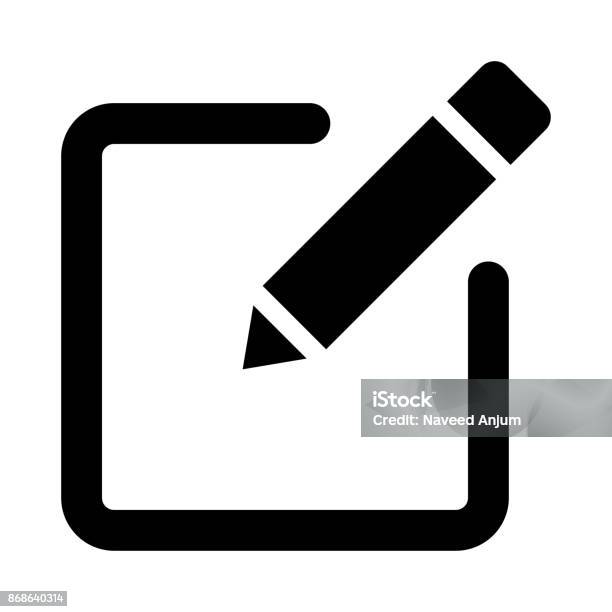 Edit Thin Line Vector Icon Stock Illustration - Download Image Now - Icon Symbol, Editor, Pencil