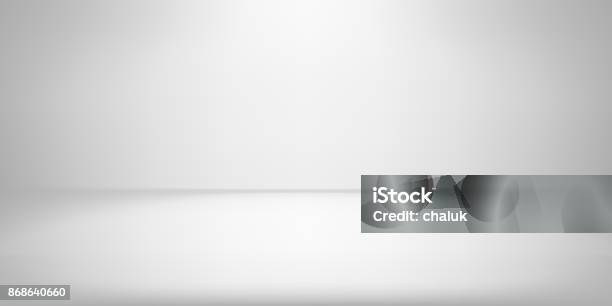 White Studio Room Background Spotlight Vector Gradient Photobox Lightbox Backdrop Stock Illustration - Download Image Now