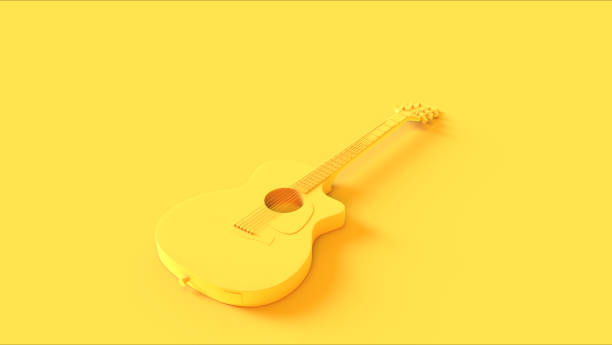 istock Yellow Acoustic Electric Guitar 868644310