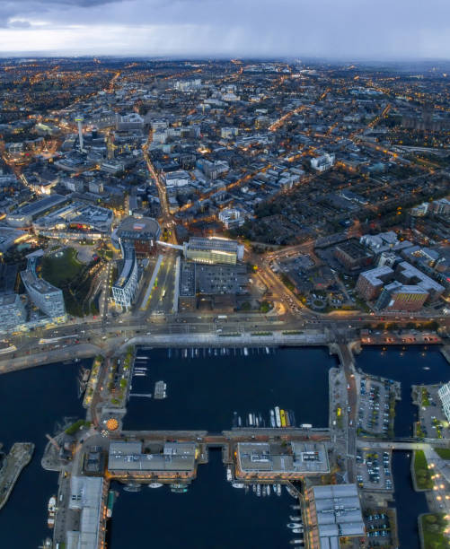 istock City centre aerial shot 868647996