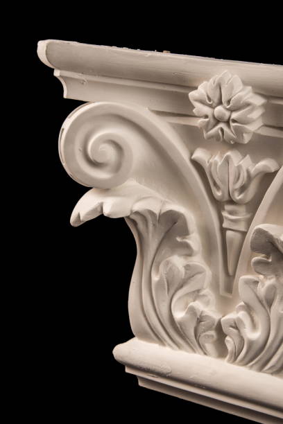 istock gypsum pommel column on a black background 868650798