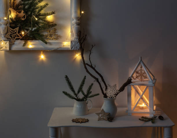 istock Christmas decoration on background  white wall 868651096