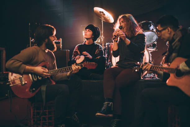 Band playing in the club