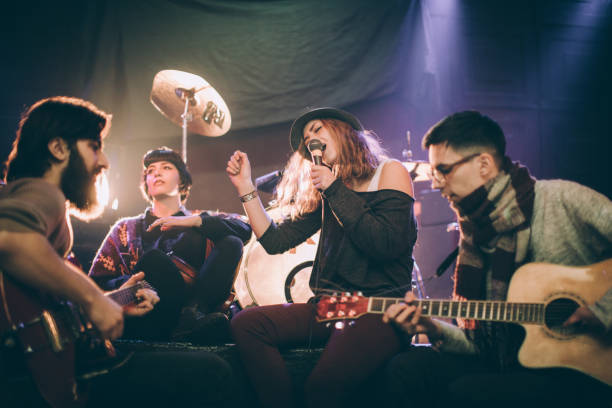 istock Band having rehearsal in club 868677516
