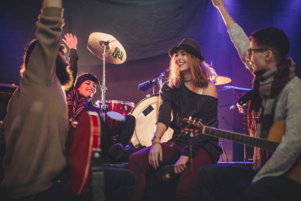 istock Musical band rehearsal in club 868678376