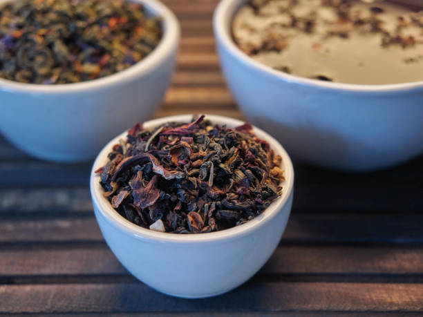 istock Tea of different kinds is poured into light cups. 868678526