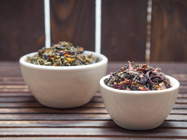 istock Tea of different kinds is poured into light cups. 868679092