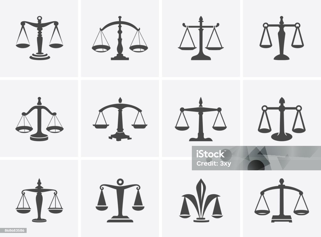 scales low The set scales, justice, Academy, health care icon, emblems and design elements. Labels and badges Law firm, health, medicine, business. Weight Scale stock vector