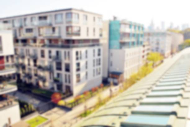 istock Abstract blur of modern apartment building. 868685086