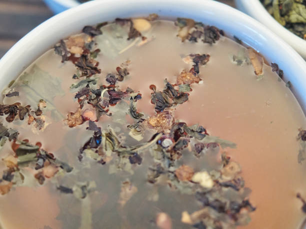 istock Tea of different kinds is poured into light cups. 868688534