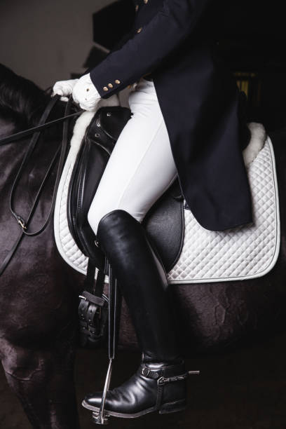 istock Jockey saddle up horse for the equesterian ride 868688700