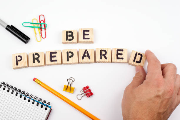 istock be prepared. Wooden letters on a white background 868692426