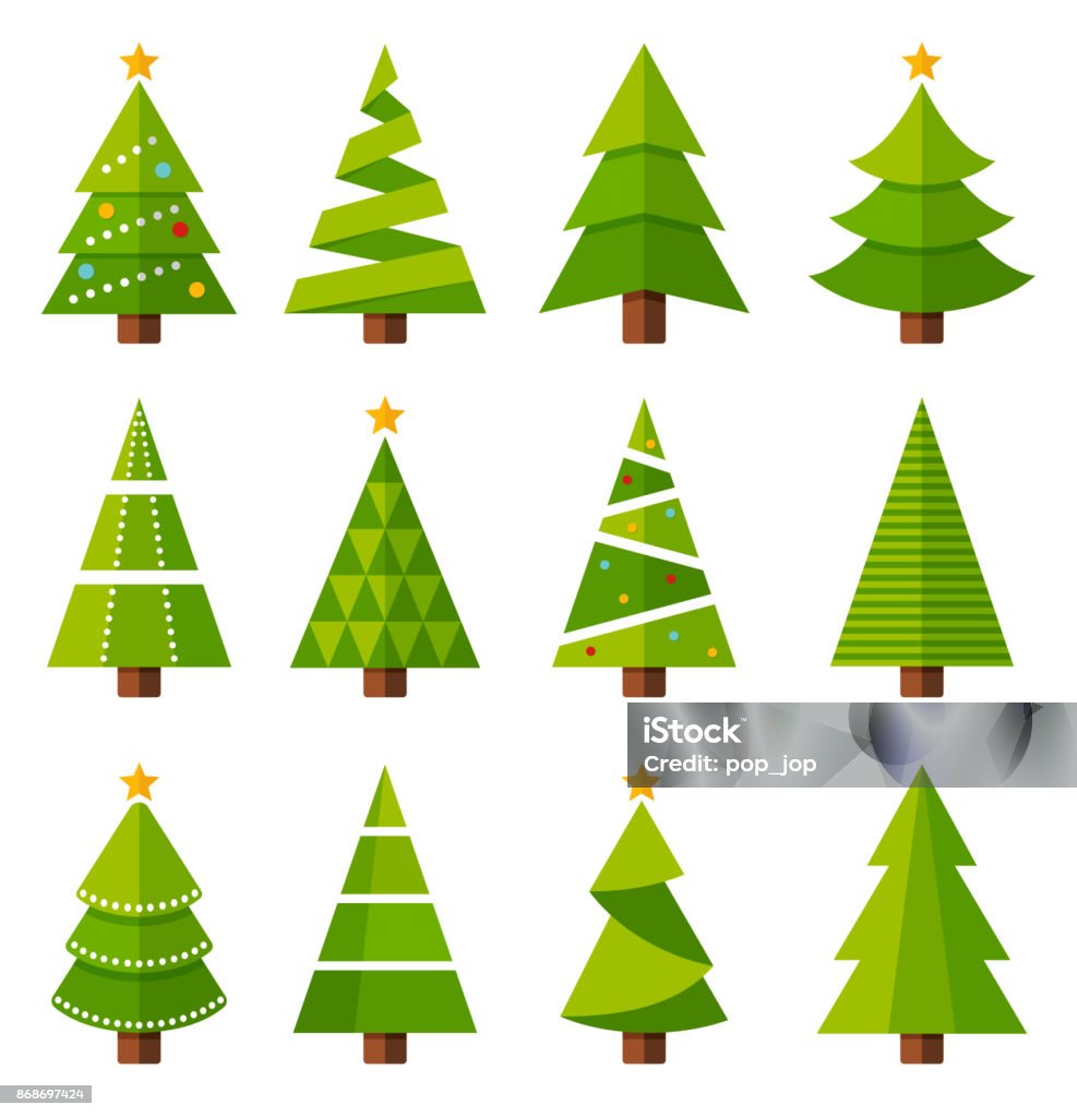 Árboles de Navidad - arte vectorial de Árbol de navidad libre de derechos
