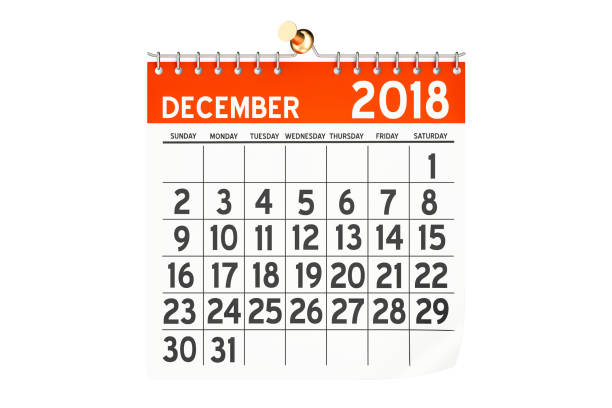 istock December 2018 calendar, 3D rendering isolated on white background 868697480