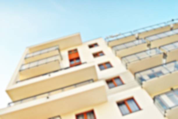 istock Abstract blur of modern apartment building. 868702798