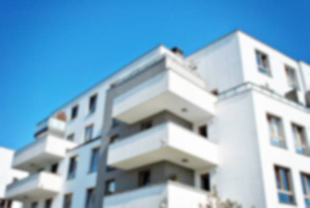 istock Abstract blur of modern apartment building. 868706988