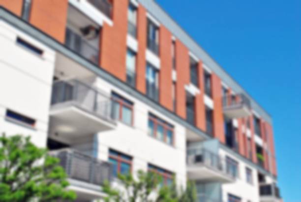 istock Abstract blur of modern apartment building. 868713830
