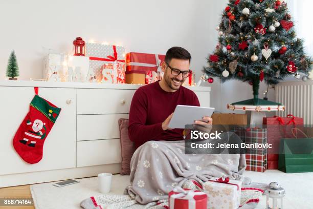 Christmas Time Stock Photo - Download Image Now - Adult, Adults Only, Beard