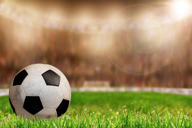 istock Soccer Ball on Field With Copy Space 868716752