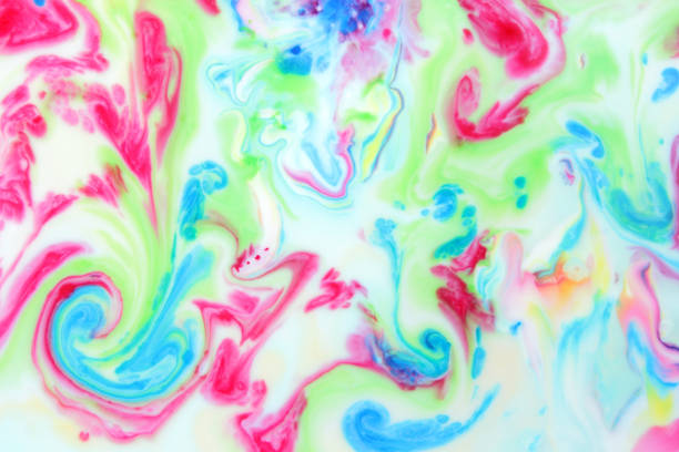 istock Abstract space background, multi-colored paints in liquid magma flow, climatic zones, creative pattern for designer 868734280