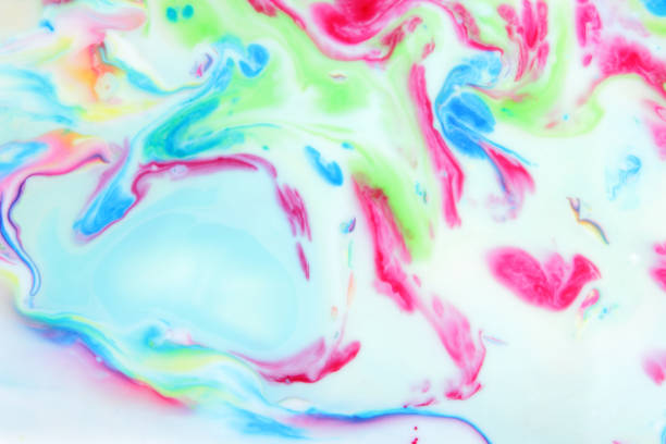 istock Abstract space background, multi-colored paints in liquid magma flow, climatic zones, creative pattern for designer 868734304