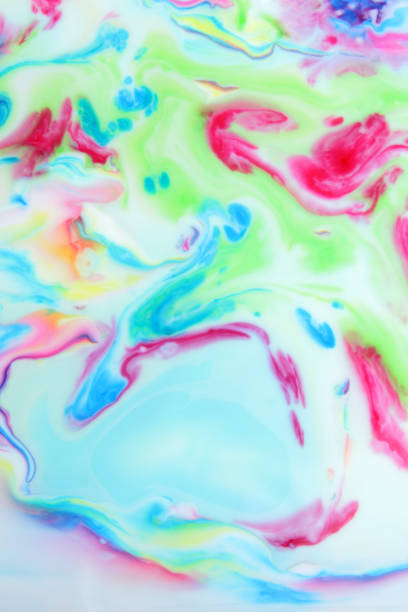 istock Abstract space background, multi-colored paints in liquid magma flow, climatic zones, creative pattern for designer 868734324