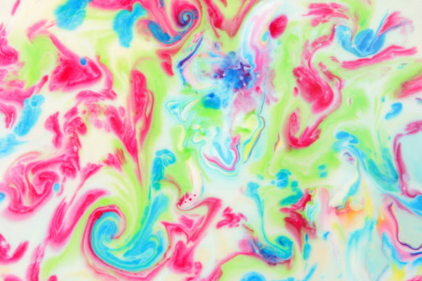 istock Abstract space background, multi-colored paints in liquid magma flow, climatic zones, creative pattern for designer 868734346